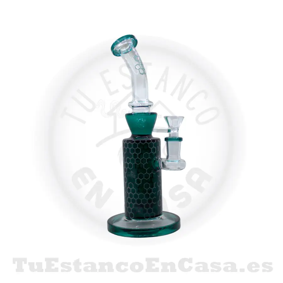 Bong-abeja-2.webp Bong Cristal Apolo Head Shop Panal de Abeja 25 cm - Imagen 1