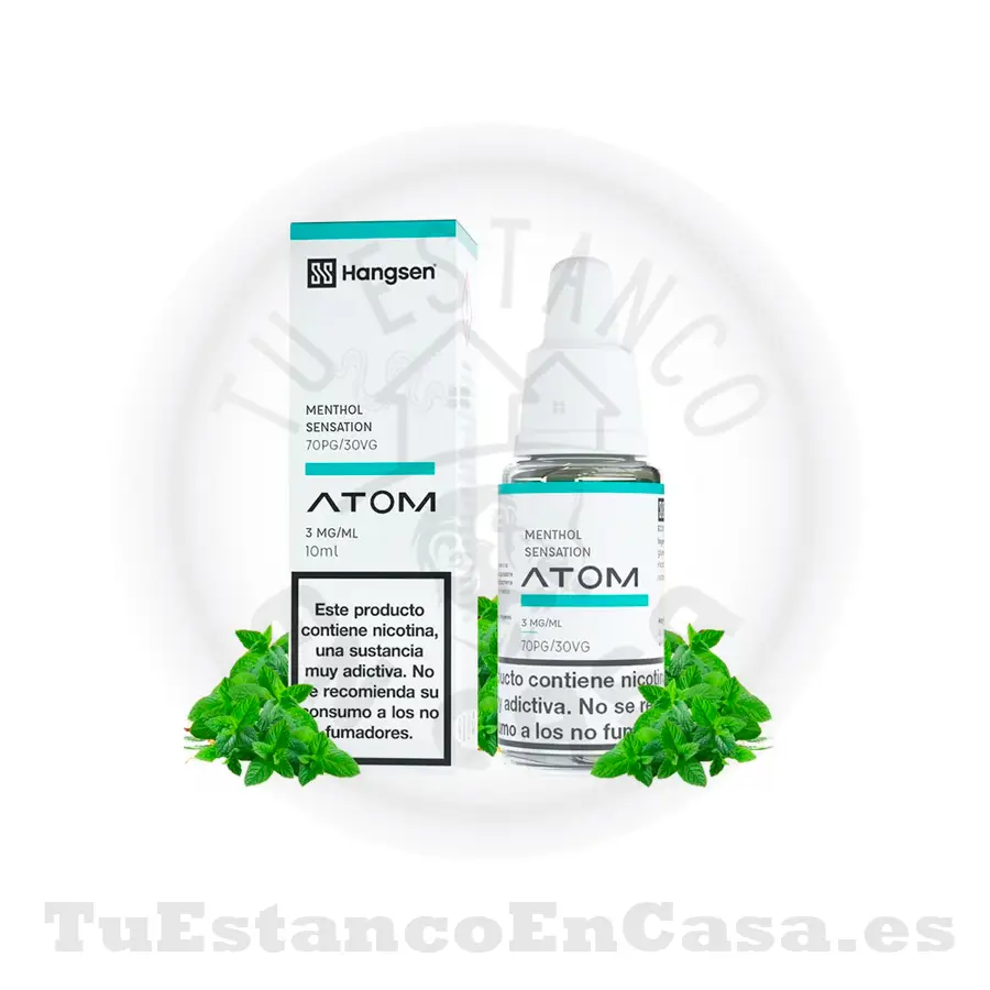Hanseng-MENTHOL-SENS.webp E - Liquido Hangsen Atom Menthol Sensation - 10 ml - Imagen 1