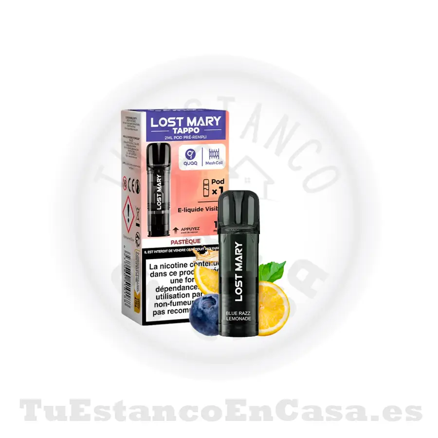 Recarga-Lost-mary-Nano-AIr-blue-razz-lemonade.webp Recarga Cabezal Lost Mary Pro 1000 puf - Blue Razz Lemonade - Imagen 1