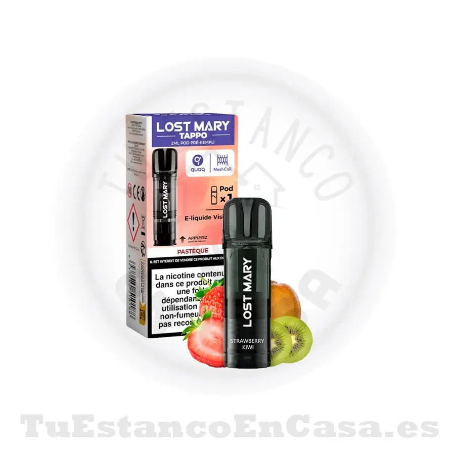 Recarga-Lost-mary-Nano-AIr-strawberry-kiwi.webp Recarga Cabezal Lost Mary Pro 1000 puf - Strawberry kiwi - Imagen 1