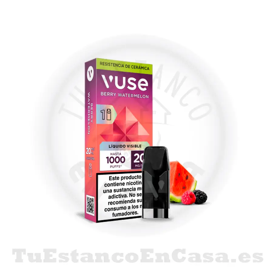 Vuse_cabezal_reload-sandia-berry.webp Recarga Cabezal Vuse Go Reload 1 und. Berry Watermelon 20 mg - 1000 Caladas - Imagen 1