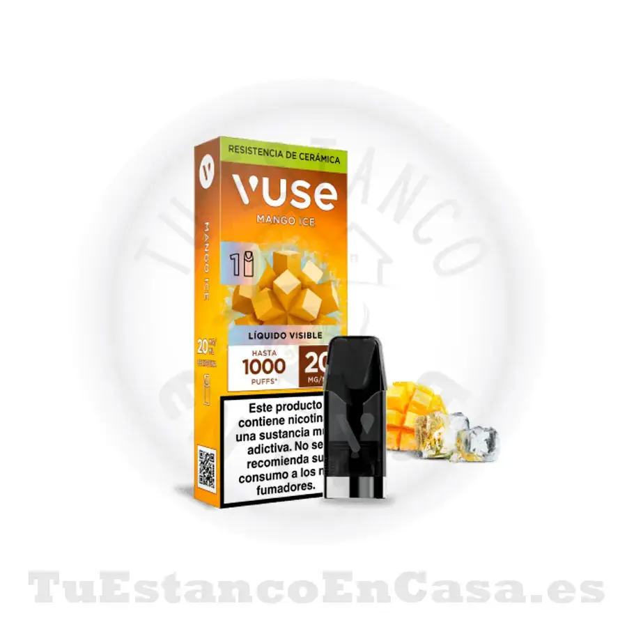 Vuse_cabezal_reload_1-Mango.webp Recarga Cabezal Vuse Go Reload 1 und. Mango ICE 20 mg - 1000 Caladas - Imagen 1