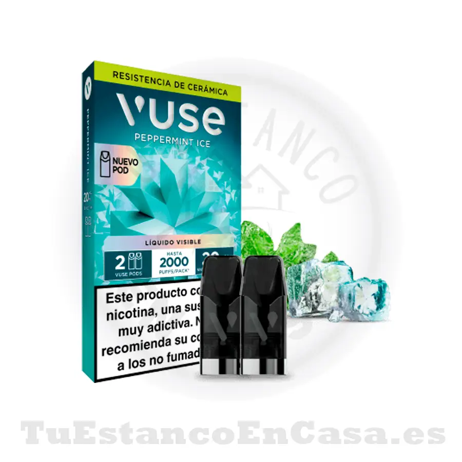 Vuse_cabezal_reload_menta2-und.webp Recarga Cabezal Vuse Go Reload 2 und. Peppermint Ice 20 mg - 1000 Caladas - Imagen 1