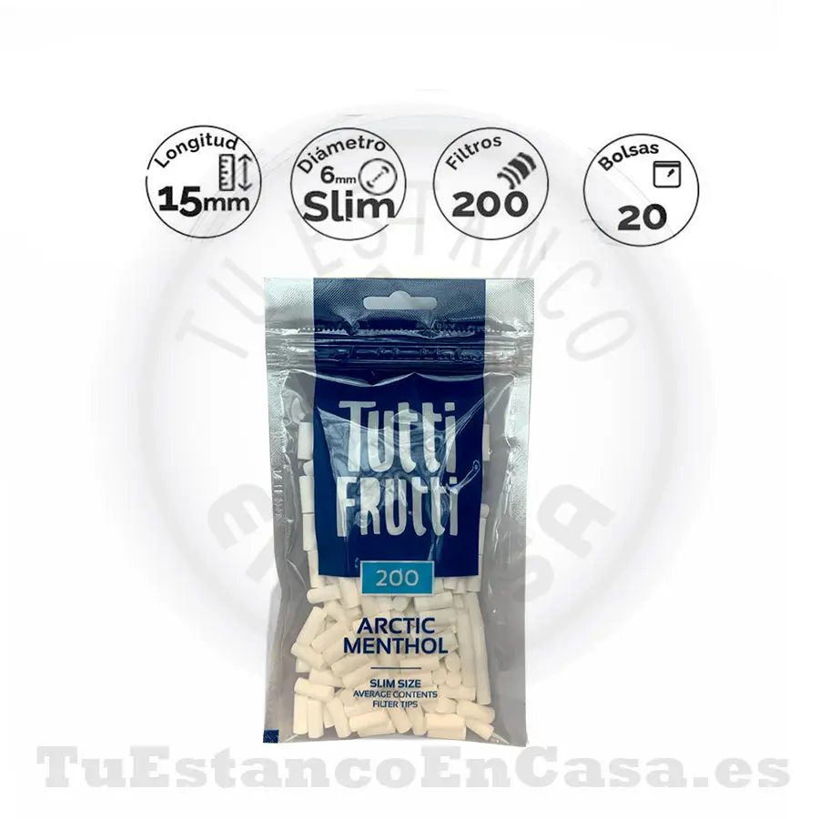 filtros-tutti-frutti-arctic-menthol-6-mm-200-und.webp Filtros Tutti Frutti Arctic Menthol 6 mm 200 und. - Imagen 1