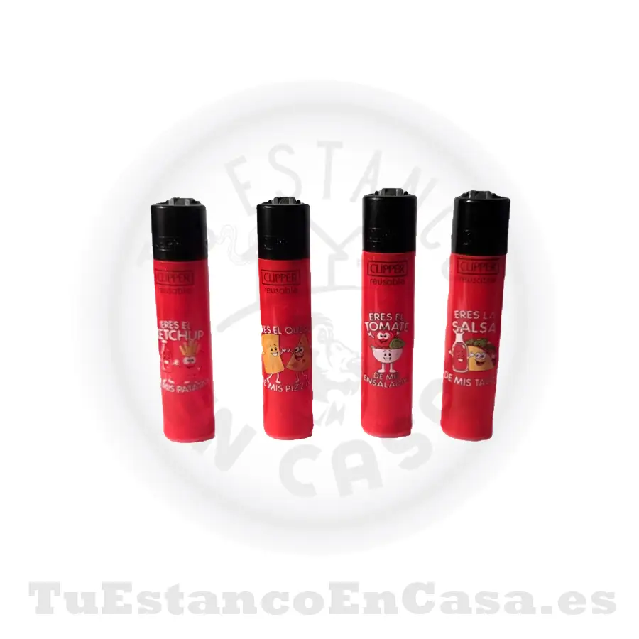 mechero_clipper_SALSA.webp Encendedor CLIPPER - Eres la Salsa Rojo - Imagen 1