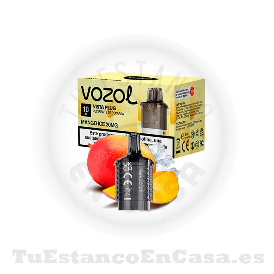 recarga-Vozol-mango-ice-1.webp Recarga Cabezal Vozol Vista Plug (2 ml + 10 ml) 10000 puf - Mango ICE - Imagen 1