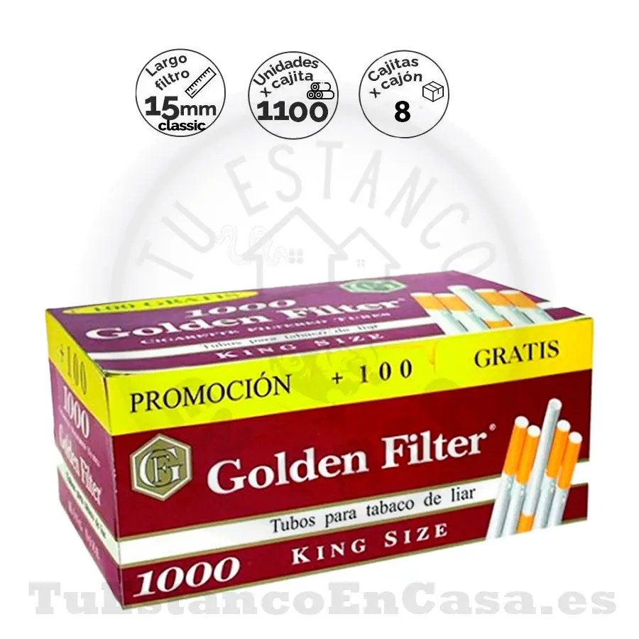 tubos-golden-filter-1000-100-und.webp Tubos Golden Filter 1000 + 100 und - Imagen 1